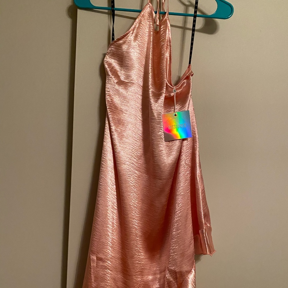 High low pink dress